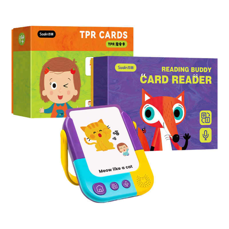 Shalin Saalin Early Childhood English Enlightenment TPR Action Instruction Cards, Interactive Flashcards for English Vocabulary, Early Education for Childre