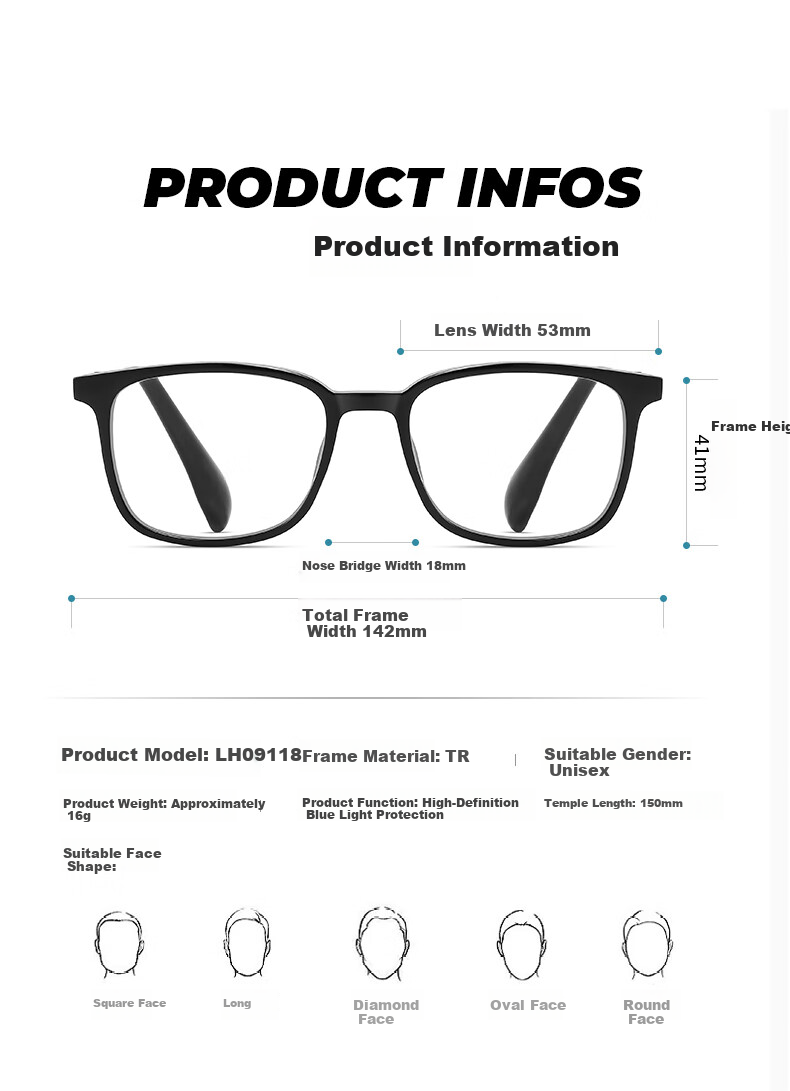 LOHO Reading Glasses for Men And Women, Anti-Blue Light Business Full Frame Presbyopic High Definition Glasses, 200 Degrees, Ages 55-59 7