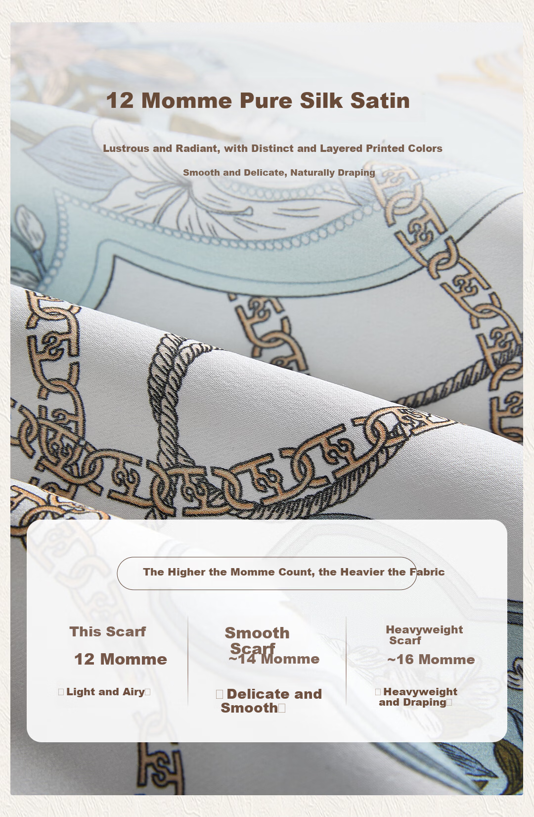 Shanghai Story 100% Mulberry Silk Double-Sided Printed Scarf Square Silk Scarf Gift Box Mother's Day Birthday Gift for Mom Shawl Women 2