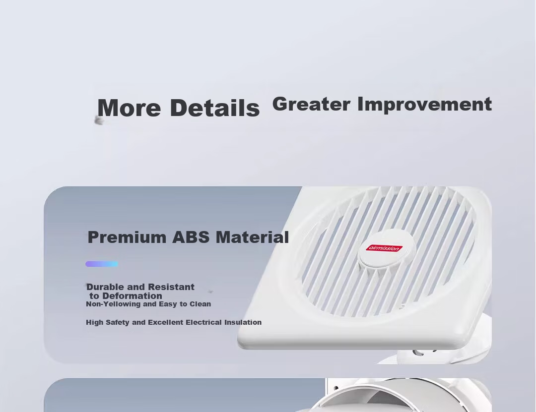 Meisheng 6-Inch Window Wall Exhaust Fan DC Inverter Silent Two-Speed Bathroom Ventilation Fan APC15A 20