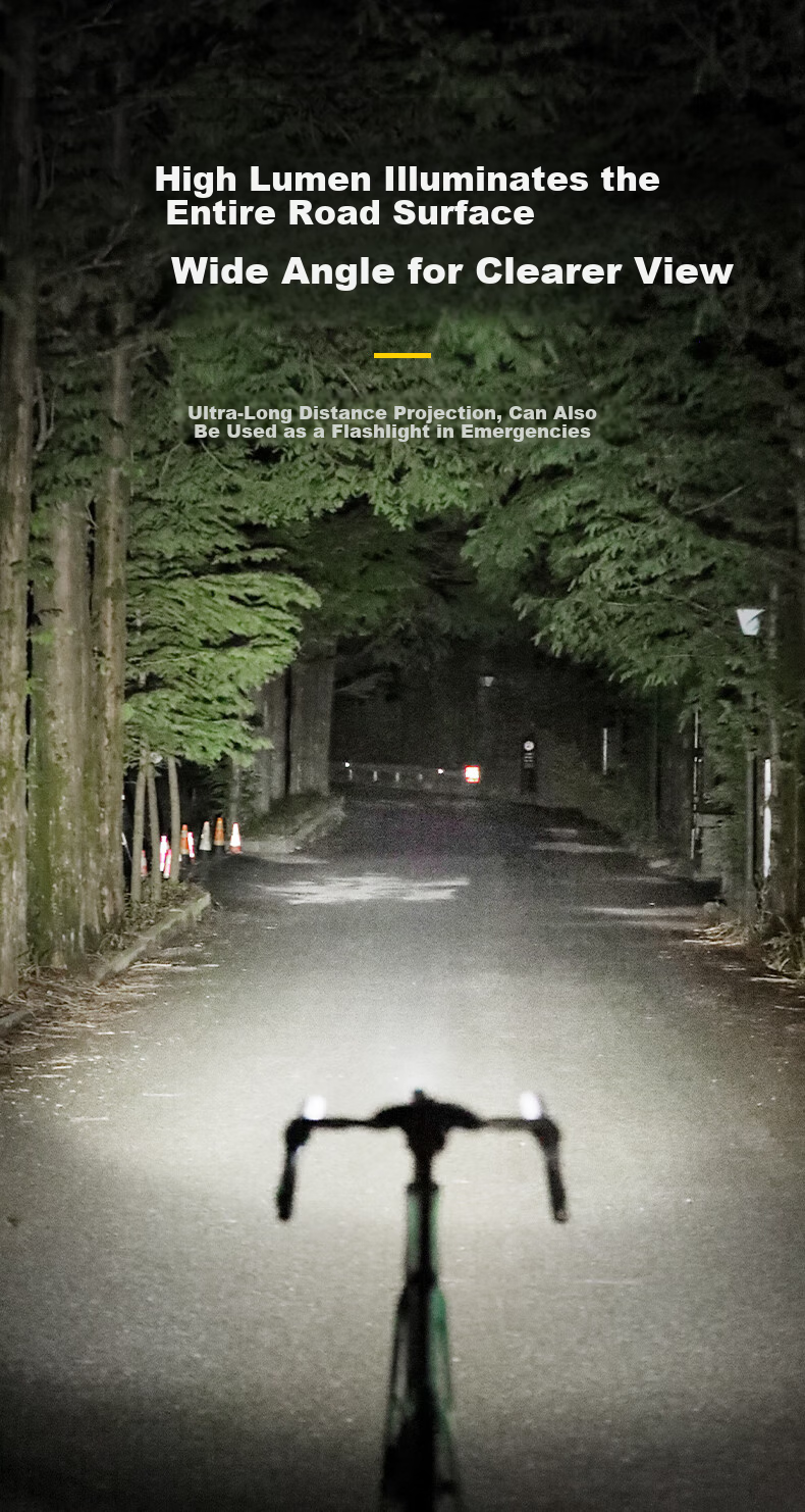 Captain Tas Bicycle High-Brightness Night Riding Front Light Mountain Road Bike Smart Sensor Strong Flashlight Children's Lighting Equipment 3