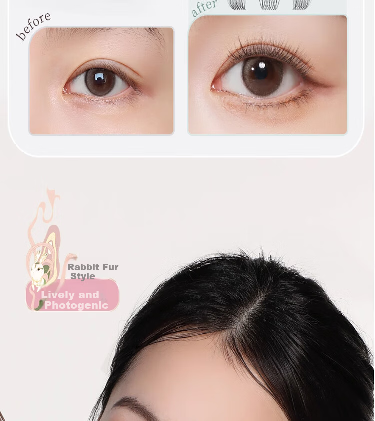 Goood 0.07mm Ultra-Fine Korean Style False Eyelashes, Individually Defined, Glue-Free, Self-Adhesive, Formaldehyde-Free, Natural Look 21