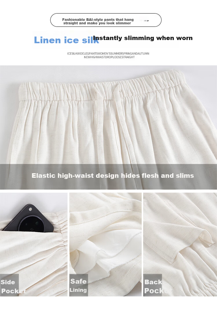 Free Style Tencel Linen Women's Shorts 2026 Summer New Casual Loose Lyocell Wide-Leg A-Line Breathable Cool Five-Point Pants 8