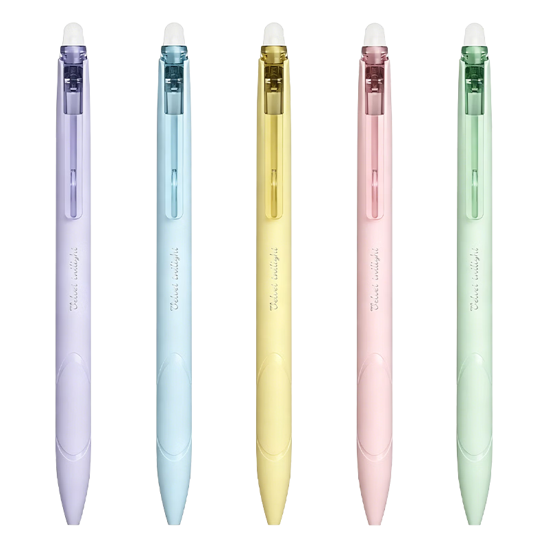 AIHAO Dopamine High-Value Erasable Retractable Gel Pen ST Tip 0.5mm Student Special Brush Pen Erasable Practice Pen Crystal Blue 5-Pack DGP169A