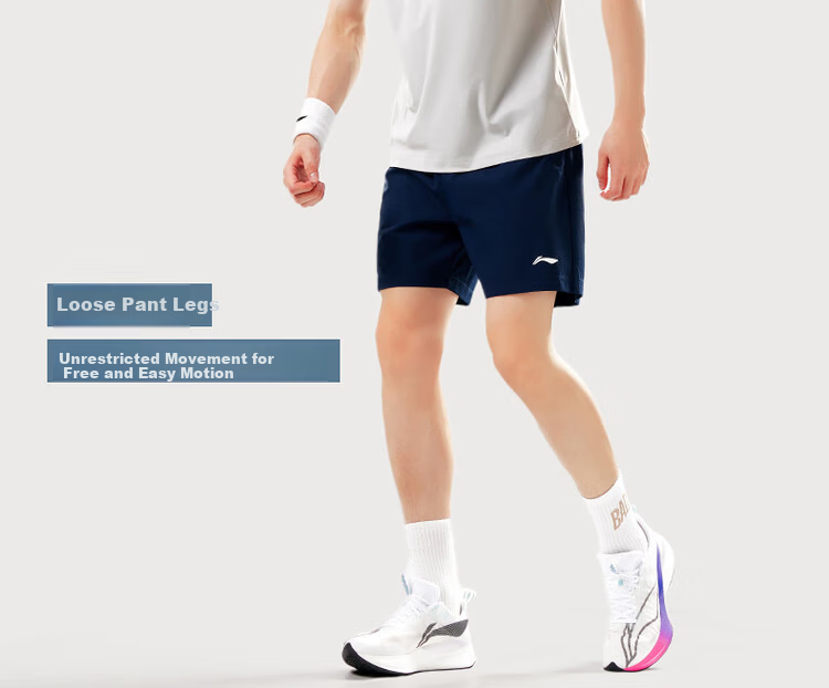 LI-NING Quick-Dry Lightweight Sports Shorts for Men and Women, Fashionable Casual Comfortable Five-Point Shorts 5