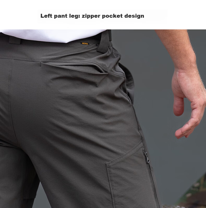 Free Soldier Peak Quick-Dry Pants Teflon Three-Protection Spring Summer Breathable Scratch-Resistant Durable Sun Protection UPF50+ Black 34W/30L 15