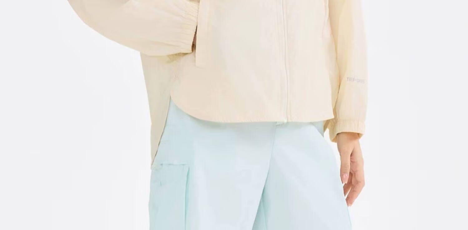 TOREAD Original Yarn Sun Protection Jacket Outdoor Sports Stretch Water-Repellent Skin Jacket Lightweight Women's Coat Light Khaki/Beige M 9