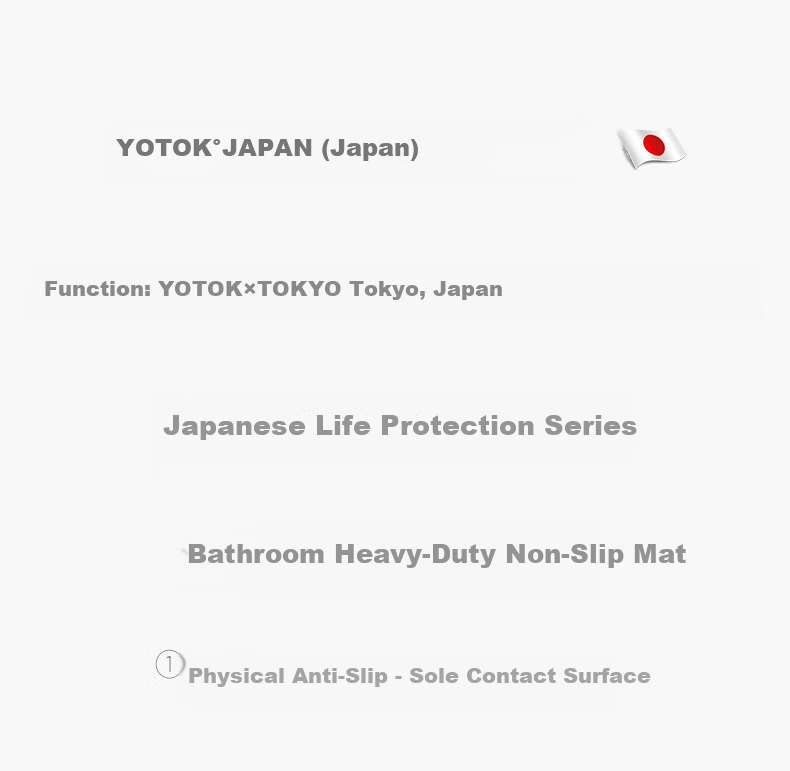 YOTOK Official Genuine Bathroom Non-Slip Mat Waterproof Anti-Slip Shower Mat for Toilet and Shower Room (Japan) 4
