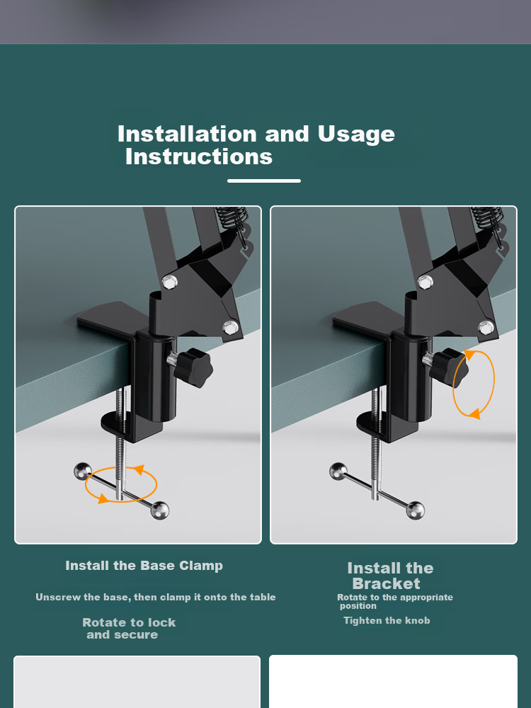 ESCASE Phone Holder Bedside Lazy Stand Desktop Overhead Shooting Stand Online Learning Douyin Short Video Game Live Streaming Drama Watching Exam Study Tool Stable 360° Adjustable Foldable 17