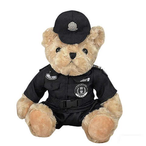 Aishang Bear Special Police Bear Plush Toy Police Traffic Police Camouflage Armed Police Plush Children's Birthday 520 Valentine's Gift for Girls