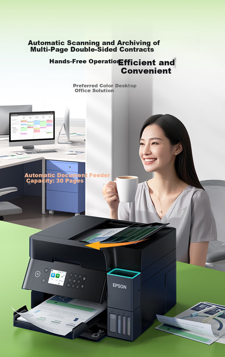 EPSON L6379 Ink Tank Color Wireless Multifunction Printer for Office and Home (Print, Copy, Scan, WiFi/Wired Network, Automatic Duplex Copy/Print) 8