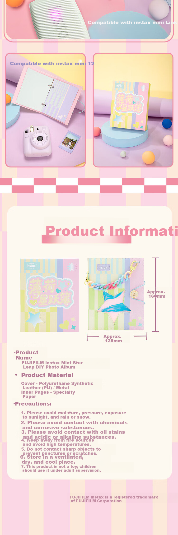 INSTAX Fujifilm Instax Mint Star DIY Photo Album 5