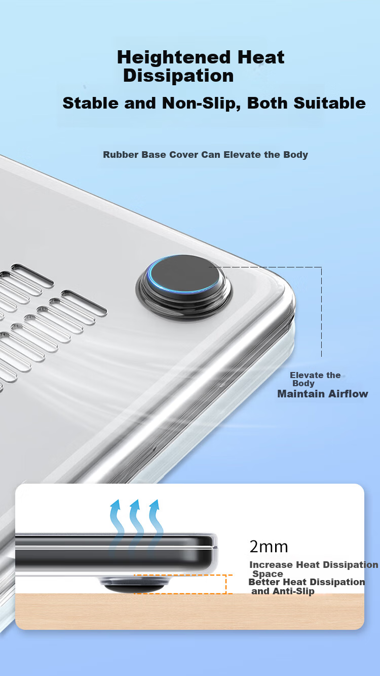 NVV Compatible with MacBook Air 13.6-Inch Protective Case, Suitable for M5/M4/M3/M2, 2026/25/24/22 Laptops, Transparent Shell, KA-M3 Frosted 4