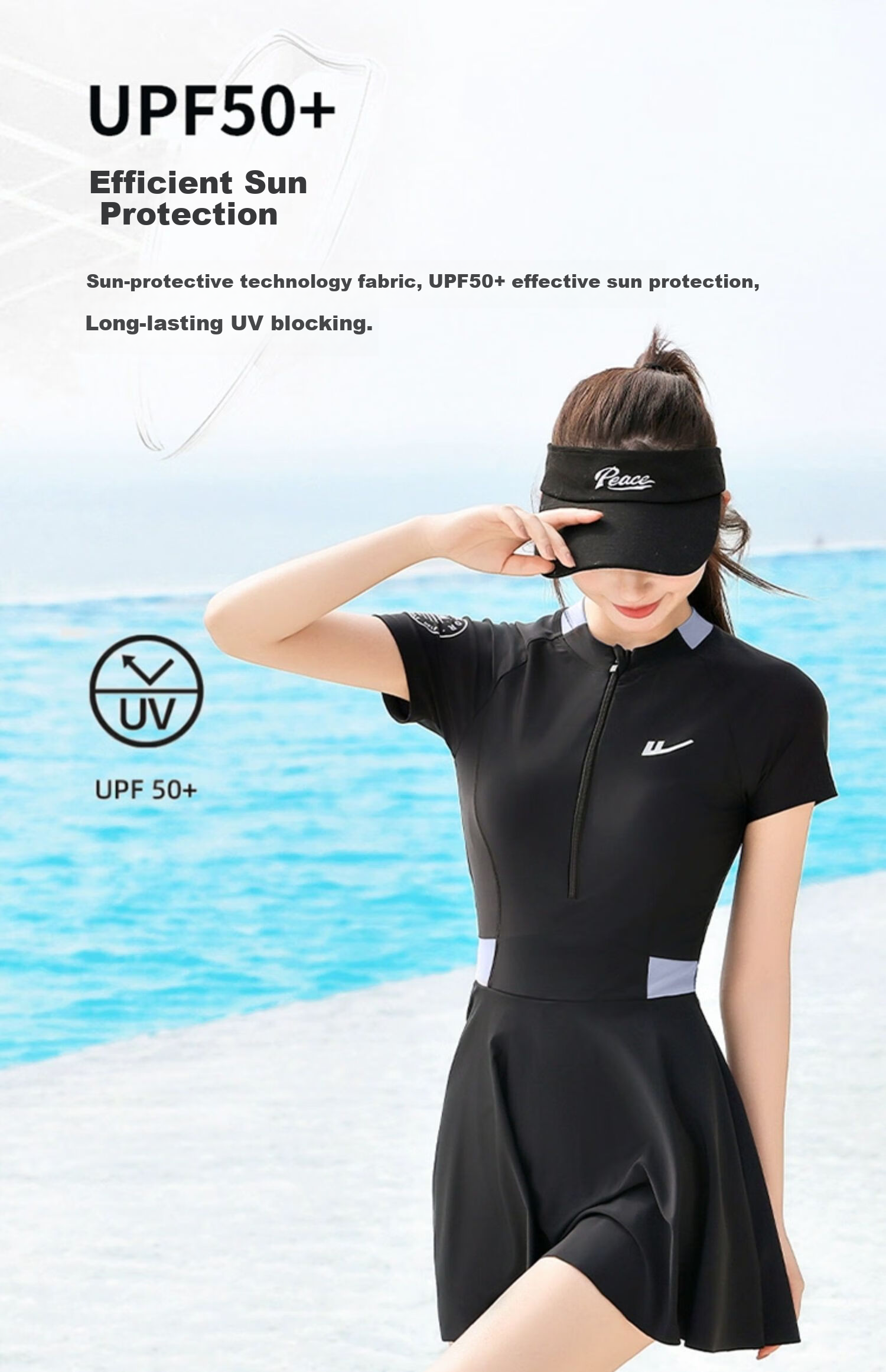 Huili Women's Swimsuit, Elegant High-End Swimwear, Slimming And Concealing, Suitable for Hot Springs And Swimming, 15175H1L, Black, XL 12