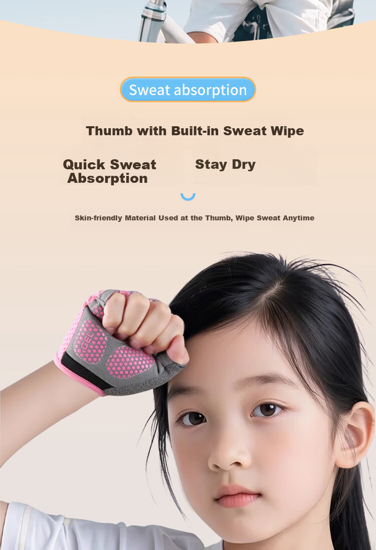 Ousen Kids Cycling Gloves and Knee Pads Set Anti-Fall Thickened Dance Knee Protection for Girls Summer Thin Version 13