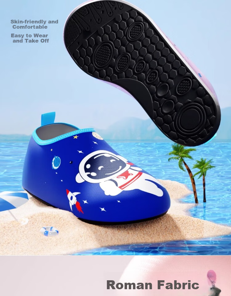 Youyou Kids Beach Shoes Water Park Non-Slip Cut-Resistant Water Swimming Soft Sole Creek Shoes 92801 Pink Mermaid M 5