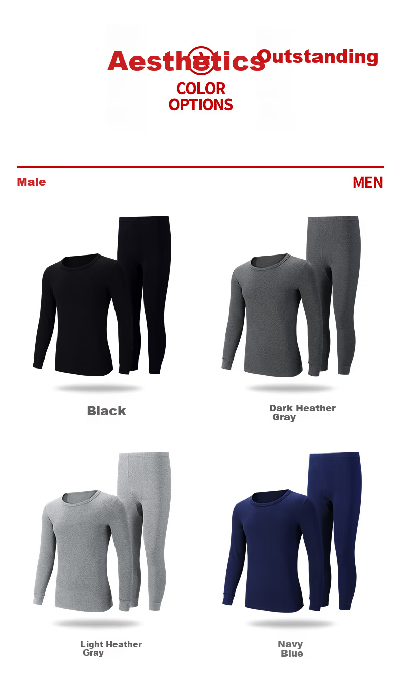 Hengyuanxiang [Hot Selling 50W Set] Thermal Underwear for Men And Women, Warm Cotton And Wool Sweater, All-Cotton Middle-Aged And Elderly Set for Autumn And Winter 13