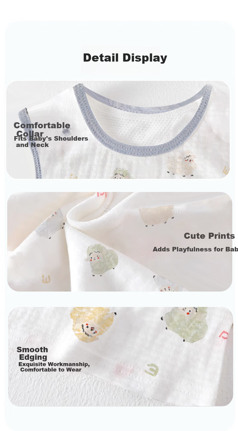 Aibao Baby Vest Summer Thin A-Class Sleeveless Tank Top Baby Belly Protection Base Shirt Wearable T171 Blue+Green Size 80 18