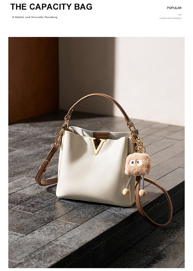Aokang Women's Trendy Cowhide Handheld Bucket Bag Luxury Crossbody Shoulder Bag Birthday Mother's Day Gift for Mom and Wife 5