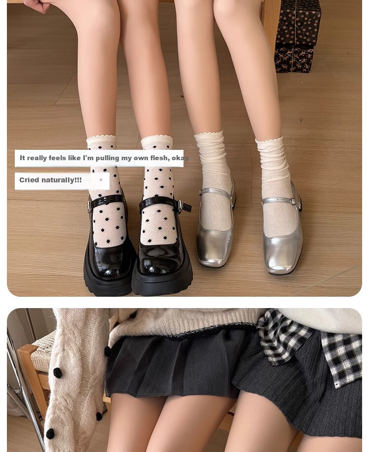 Youkeshu Women's Autumn Winter Fleece-Lined Thickened Tummy Control Hip-Lifting Natural Skin Tone Bare-Leg Effect Footed Leggings Tights 24