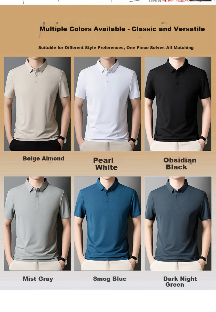 Hodo Men's Short Sleeve Polo Shirt Summer Quick-Dry T-Shirt UPF50+ Sun Protection Comfortable Breathable Top Black 3XL 10