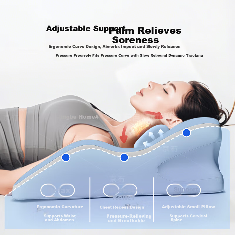 Jingmao Prone Sleeping Pillow Backrest Cushion Large Bed Headrest Home Multifunctional Couple Pillow