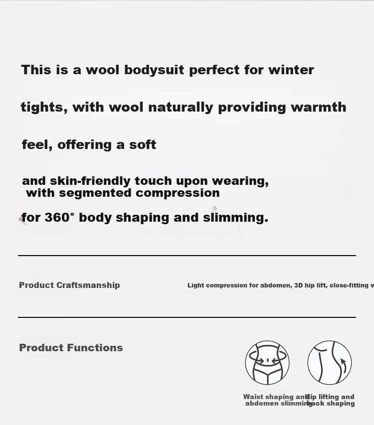 Ordifen Women's Wool Leggings Autumn Winter Solid Color Hip-Lifting Tummy Control Footed Slim Fit New Tights 2