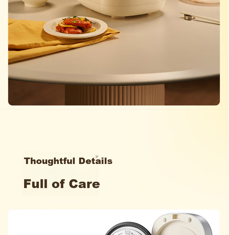 Joyoung 3L Household 0-Fluoride Enamel Ceramic Rice Cooker Honey Jar Style Electric Pressure Rice Cooker 20-Minute Quick Cook Multifunctional Rice Cooker F-30NF02 35