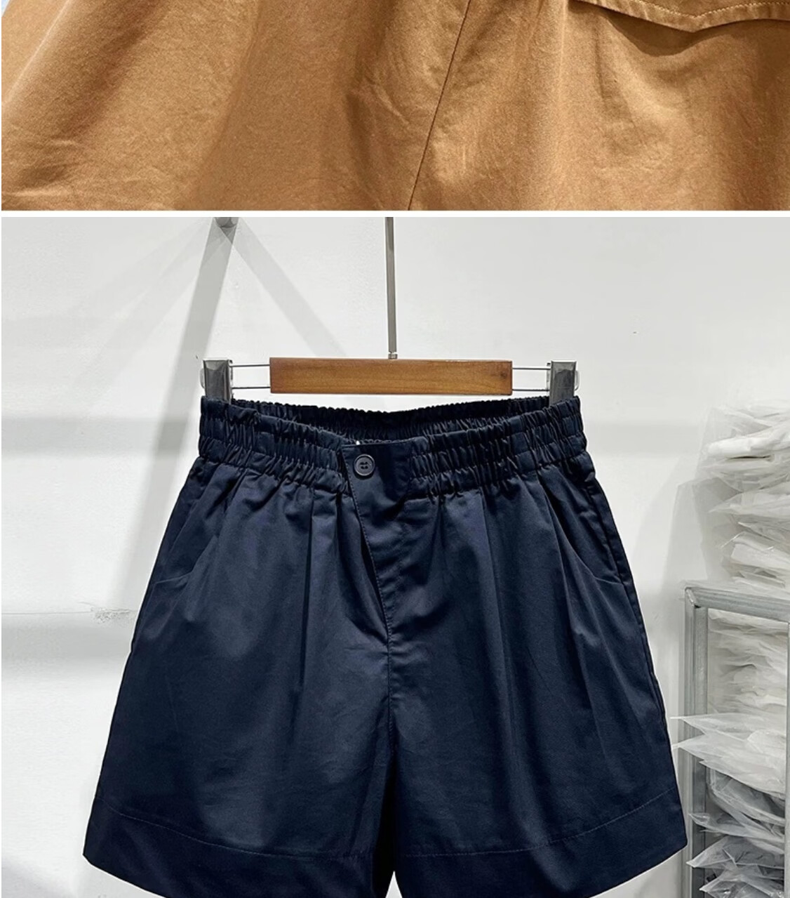 Langsha Women's Pure Cotton Summer Shorts 2026 New Loose Slimming Wide-Leg High-Waist A-Line Casual Versatile Hot Pants 19