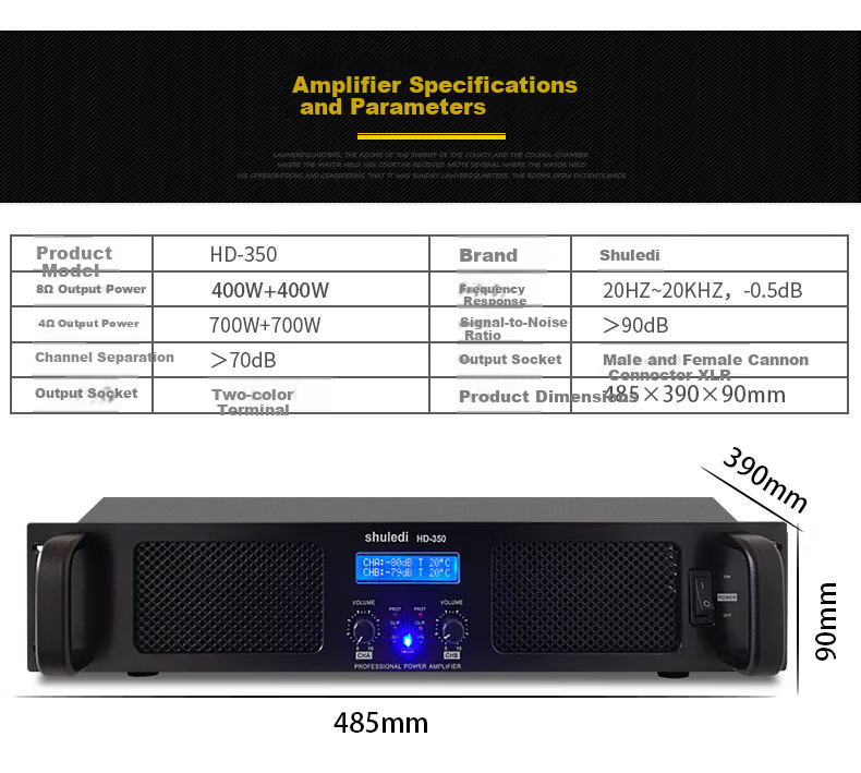 Shuledi KA-550 Domestic Amplifier, Integrated Amplifier, Power Amplifier for Conference, Home Theater, Karaoke, KTV, Stage, Fiber Optic, Coaxial, USB, Anti-Loudness, 600W 9