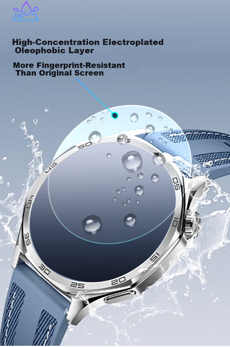 MSSM Instant Adhesive Tool 2-Pack for Huawei Watch GT5/4/3 Screen Protector Tempered Glass Film Full Coverage for GT5 46mm 8