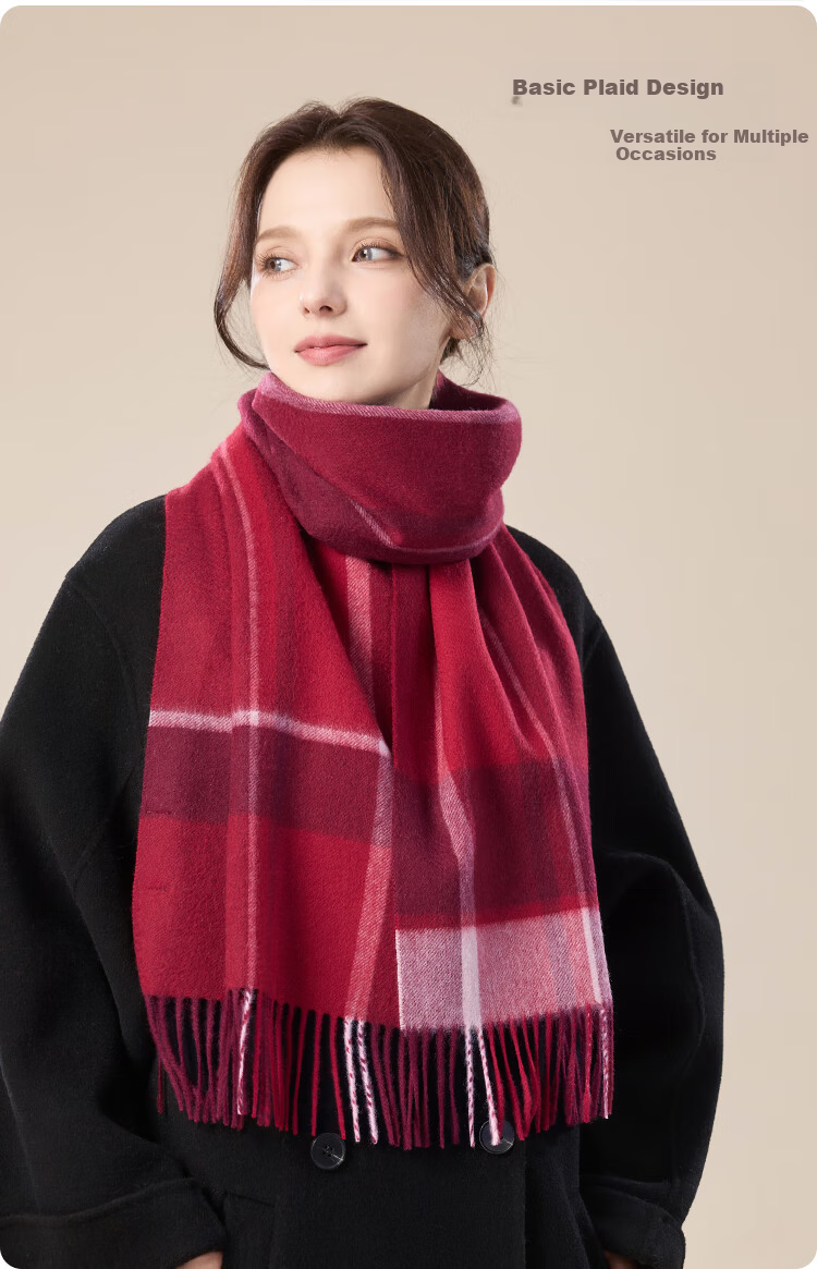 JIUMU 100% Cashmere Scarf Women Autumn Winter Shawl Warm Neck Warmer Birthday New Year Gift Box Set 5