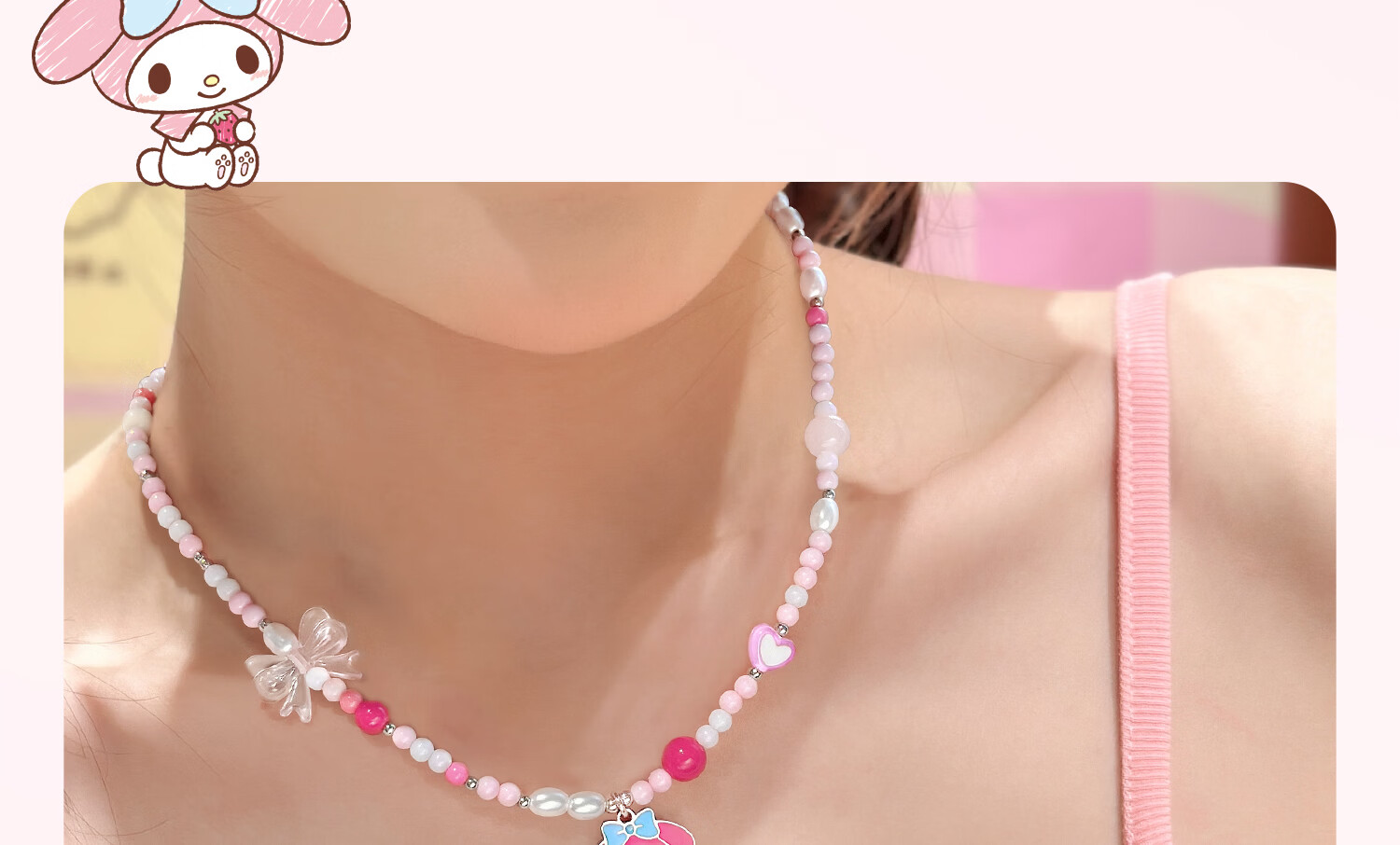 Chao Se Hui Sanrio Kuromi Children's Necklace Girls Birthday Gift Necklace for Girls Daughter Back to School Gift 3218 20