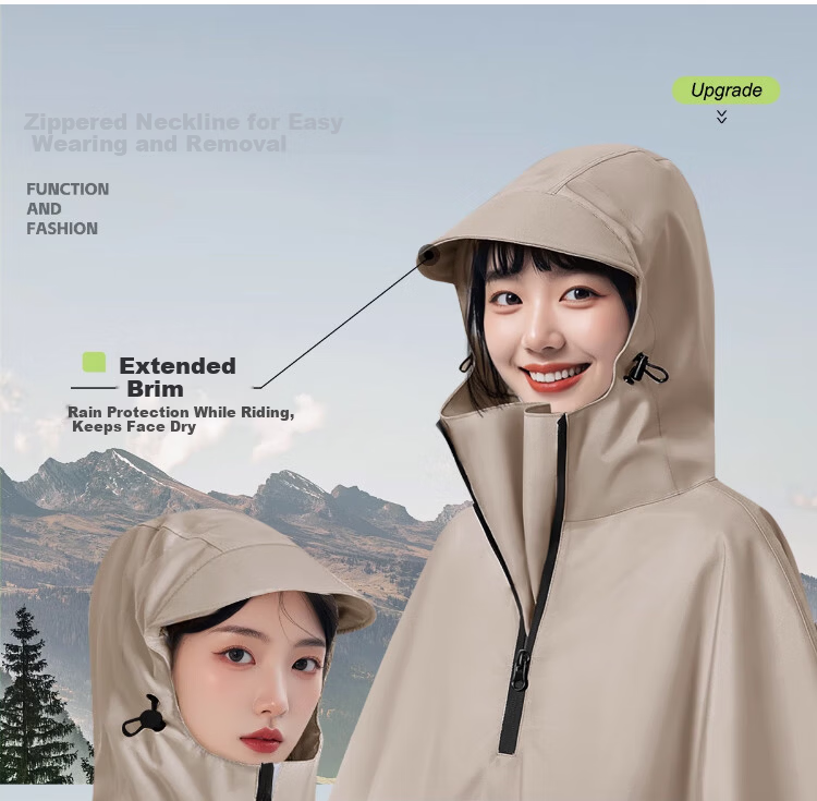 Feilinsman Electric Vehicle Raincoat Long Full-Body Thickened Enlarged Unisex Adult Motorcycle Electric Bike Rain Poncho 4