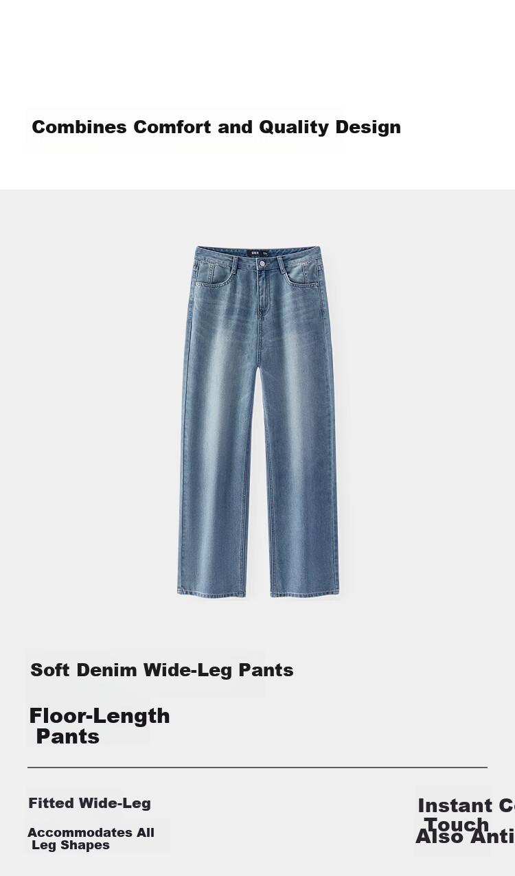 Semir Senrou Women's Summer Cool Antibacterial Wide-Leg Jeans 2026 Long Leg Floor-Length Pants 109326124011 5