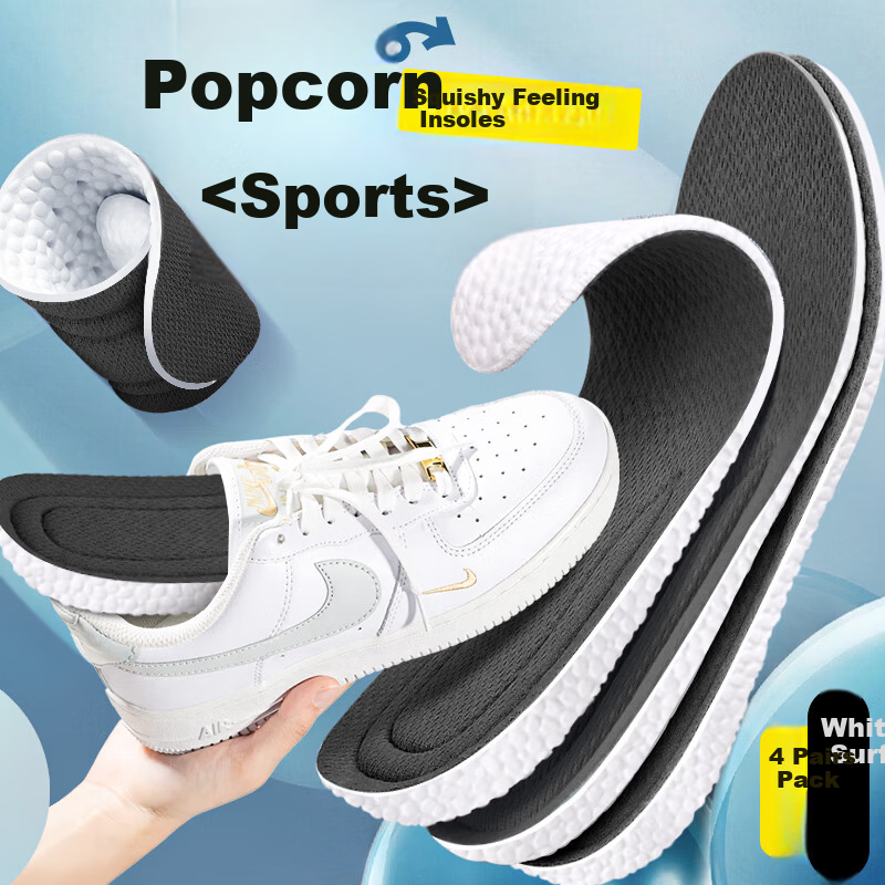 FOOTOPPO Sports Insoles for Men Military Training Ultra-Soft Shock Absorbing Insoles for Men's Basketball Shoes Running Shoes Insoles for Women