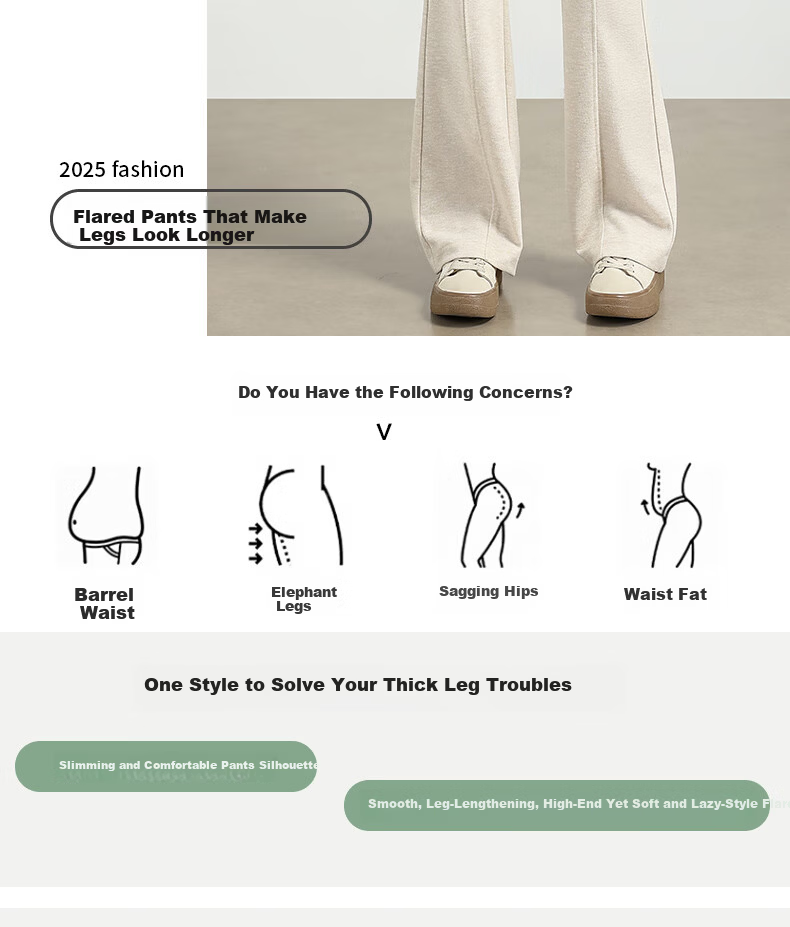 BOPRUIEY Women's Micro Flare Sweatpants, Spring And Summer 2026 Thin Style, Draping Slimming Mid-Rise Embroidered Flared Pants Casual Trousers for Wome 2