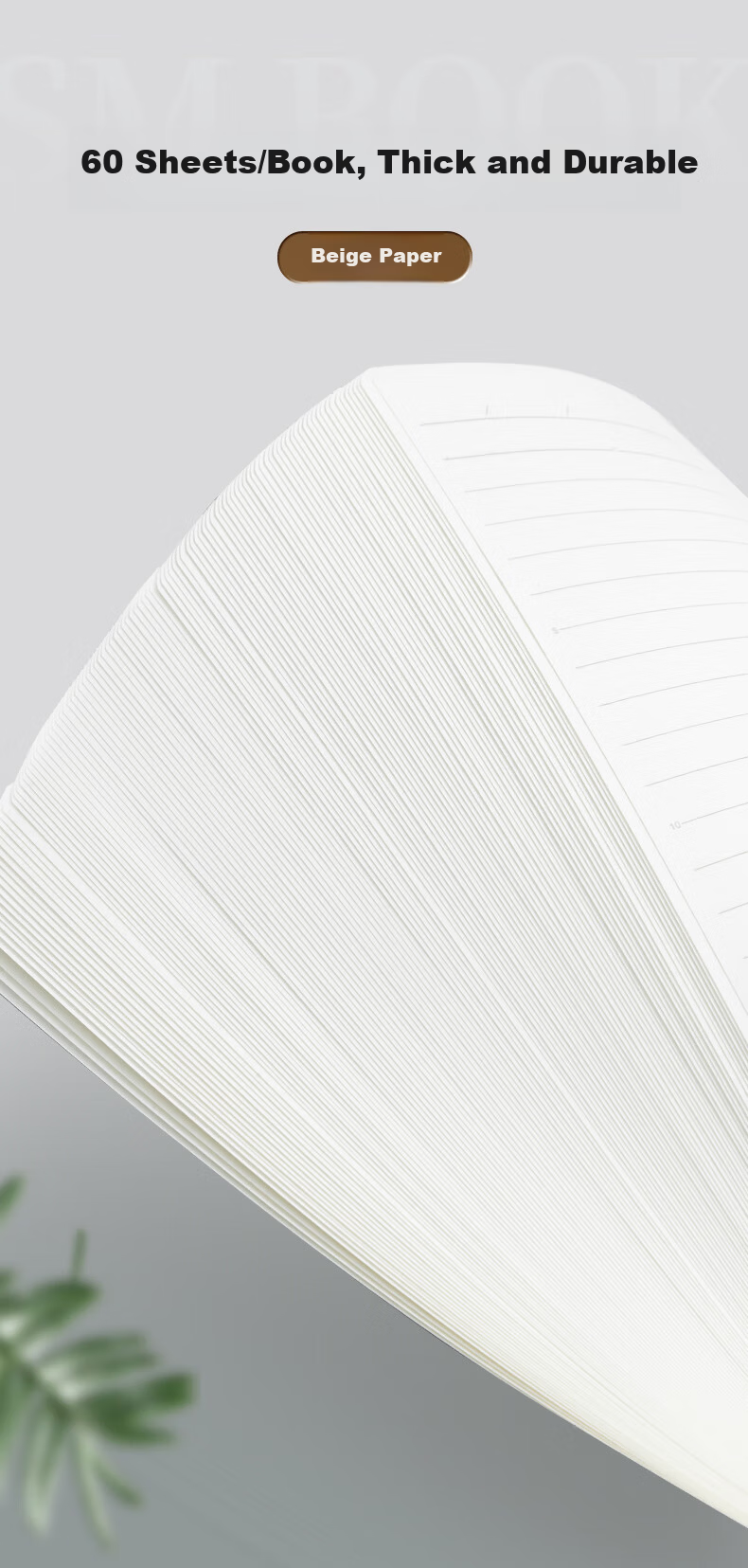 M&G B5 50-Sheet Loose-Leaf Notebook Detachable 8-Hole Meeboki Series Plain Color HB5600AA Exam Essential 6
