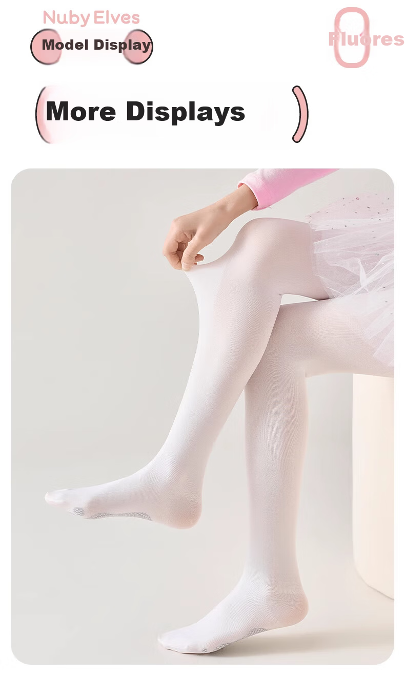 Dingguagua Children's Dance Tights Summer Pantyhose Girls Ballet Practice Socks White Leggings Stockings 13