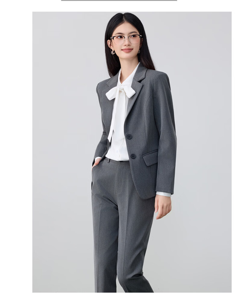 Chaoxu White Long Sleeve Bow Tie Shirt Women's Professional Slim Fit Elegant Casual Blouse 13