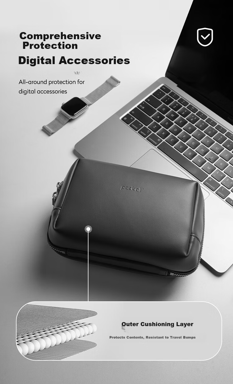 Pack All Multi-Functional Digital Accessories Storage Bag Large Capacity Charger Data Cable Organizer Accessories Bag Off-White 6