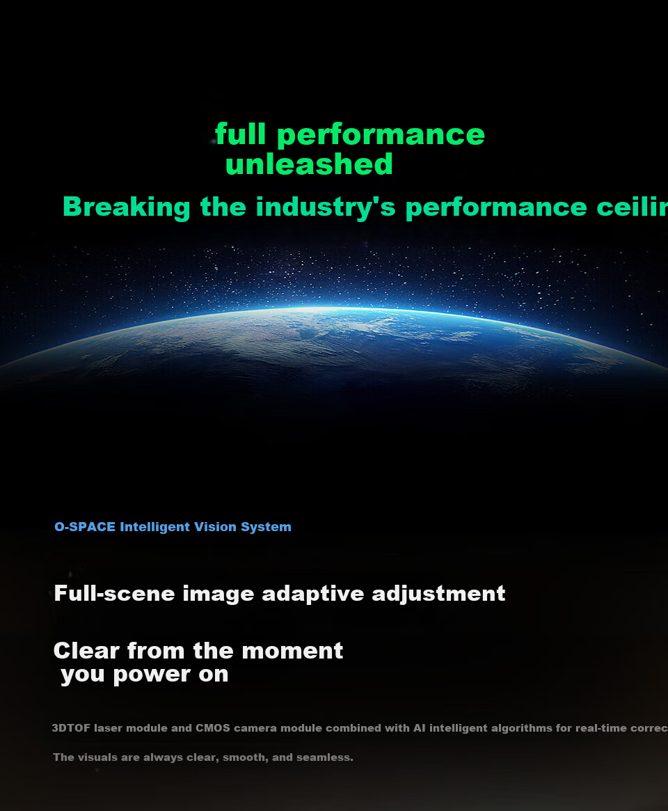 Rigal C3 Smart Home Theater Projector TOF Auto Focus Keystone Correction True 1080P Resolution for Mobile TV 6