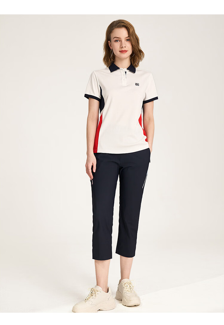 ELLE ACTIVE Casual Woven Cropped Pants for Women Summer Breathable Quick-Dry Sports Pants Commuter Versatile Slim Fit Navy Blue S 9