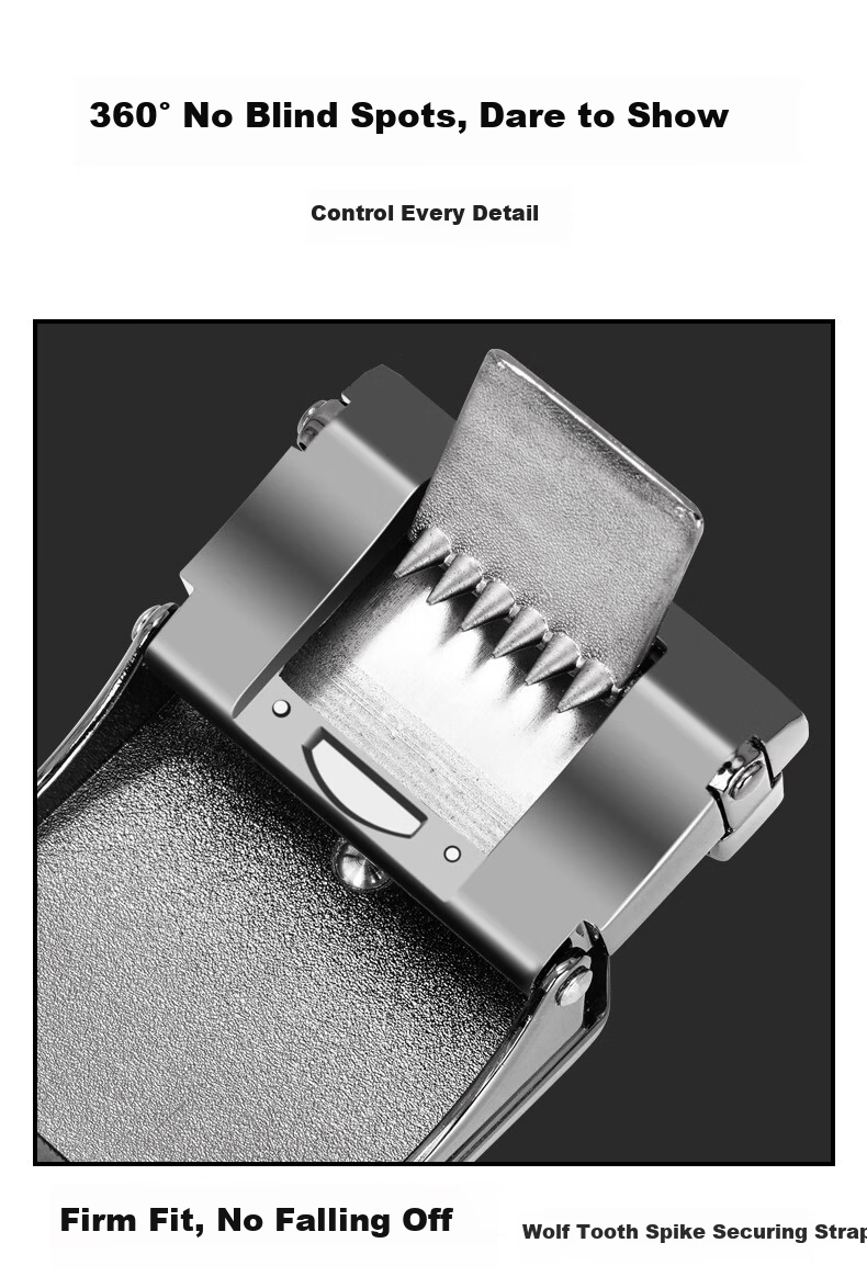 TUCANO Men's Leather Belt Buckle Business Casual Automatic Buckle Separate Waistband Accessory Without Strap 4