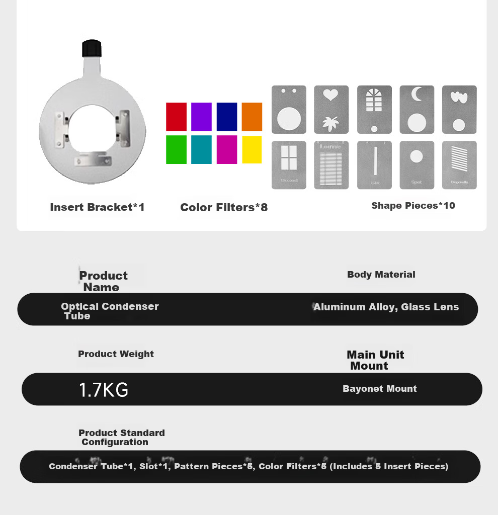 Beiyang QT-02 Photography Spotlight Snoot for Godox Jinbei Studio Flash Bowens Mount Universal Light Shaping Spotlight Lens Bowens Mount 16