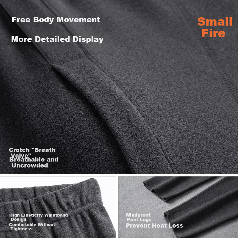 HLA [Xiao Huo-Air8] Men's Thermal Pants Double-Sided Fleece 280g Antibacterial Heating Warm Ginger Autumn Long Johns Single Layer Underwear