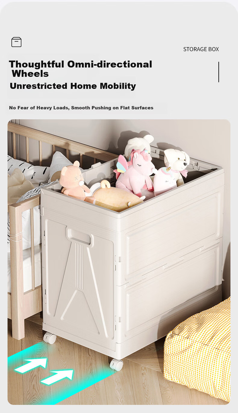 40,000 KM Large Capacity Clothes Storage Box Household Organizer Flip-Top Extra Large Storage Cabinet Clothing Organizer Toy Storage Box 6