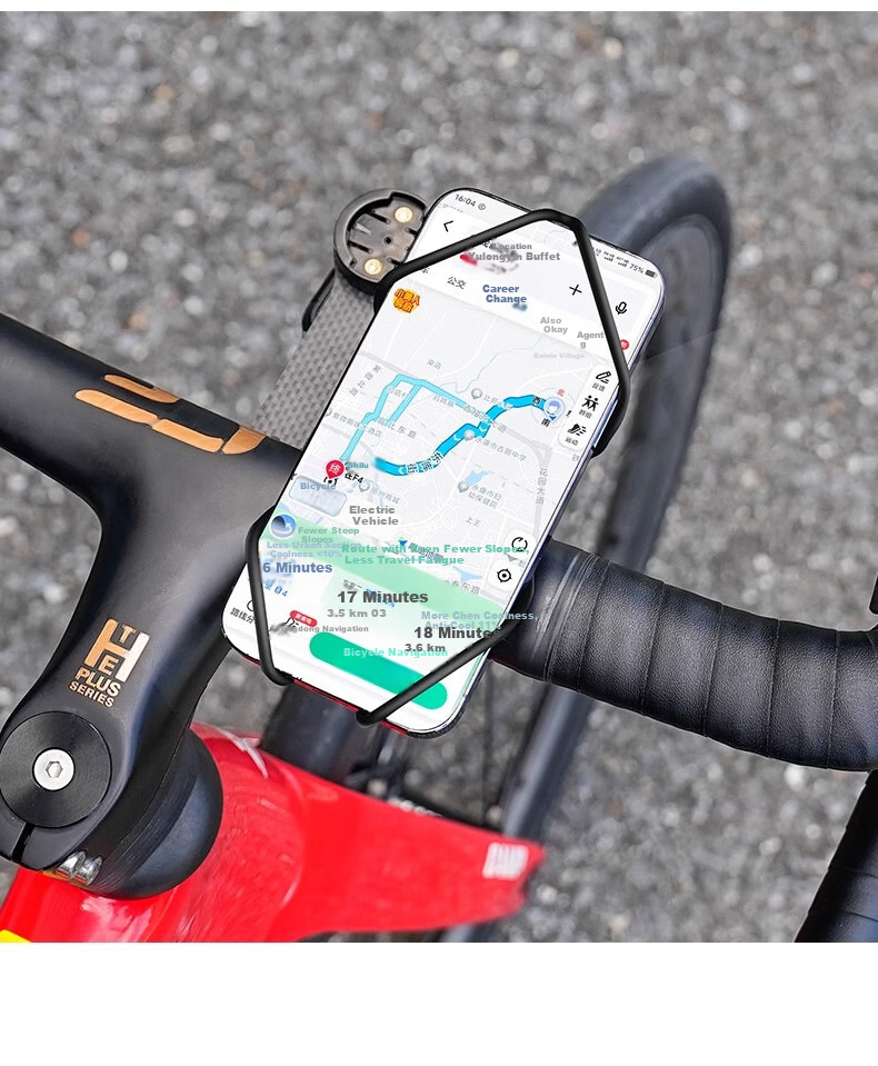 40,000 Kilometers Bicycle Phone Mount Silicone Shockproof Phone Holder for Mountain and Road Bikes Cycling Gear 15