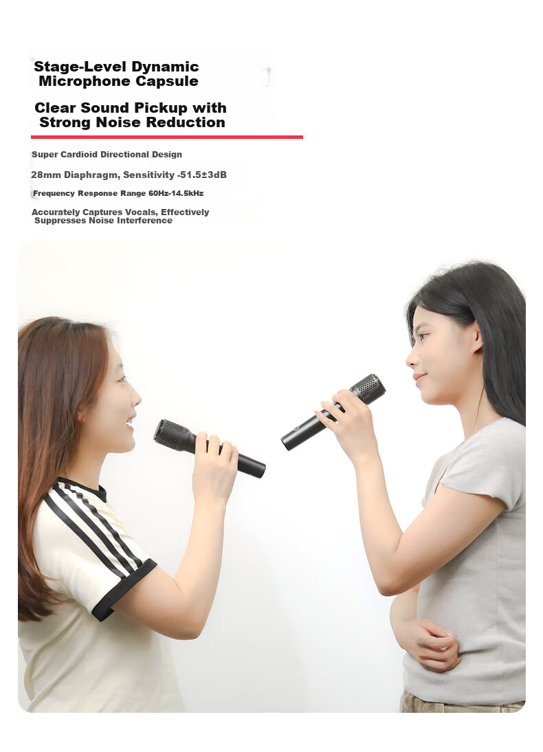 Changba K5 Wireless Karaoke Microphone KTV Singing Mic Compatible with Xiaomi TV, Dongfeng Fengshen L8 Car, Girlfriend Machine, etc. Please Check Compatibility Before Ordering 4