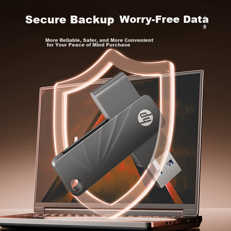 HP 32GB USB 3.2 762W Metal Rotating High-Speed USB Flash Drive Lightweight Portable Large Capacity USB Drive for Study Office Bidding Computer Car Use